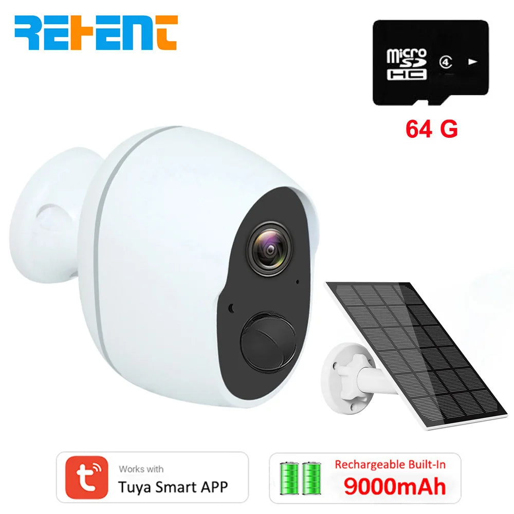 3MP 9000mAh Battery WIFI Surveillance Camera Tuya Smart Home Outdoor Security Protection Wireless CCTV Camera Solar Panel