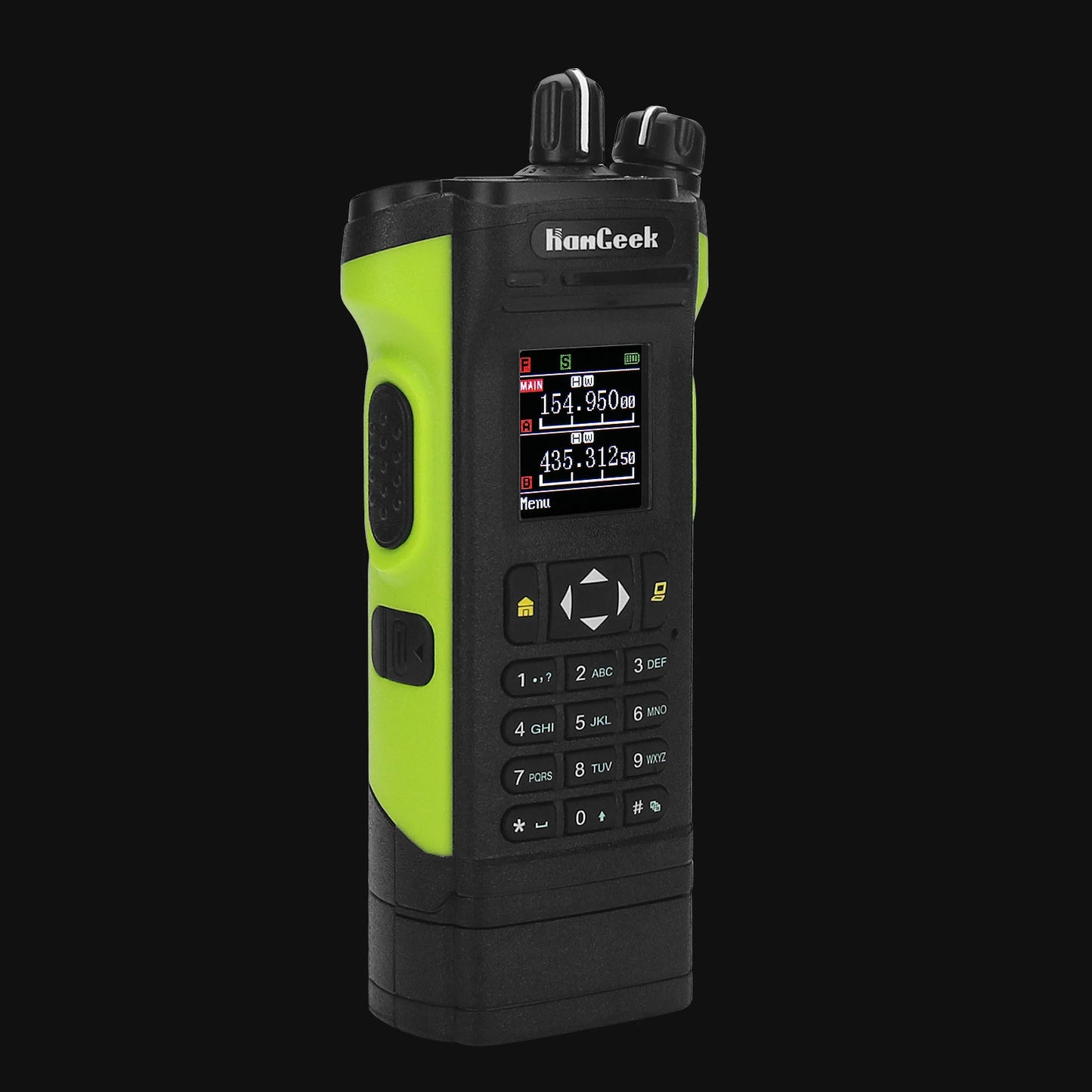 APX-8000 Green 12W 128CH VHF UHF Walkie Talkie Dual Band Radio Dual PTT and Duplex