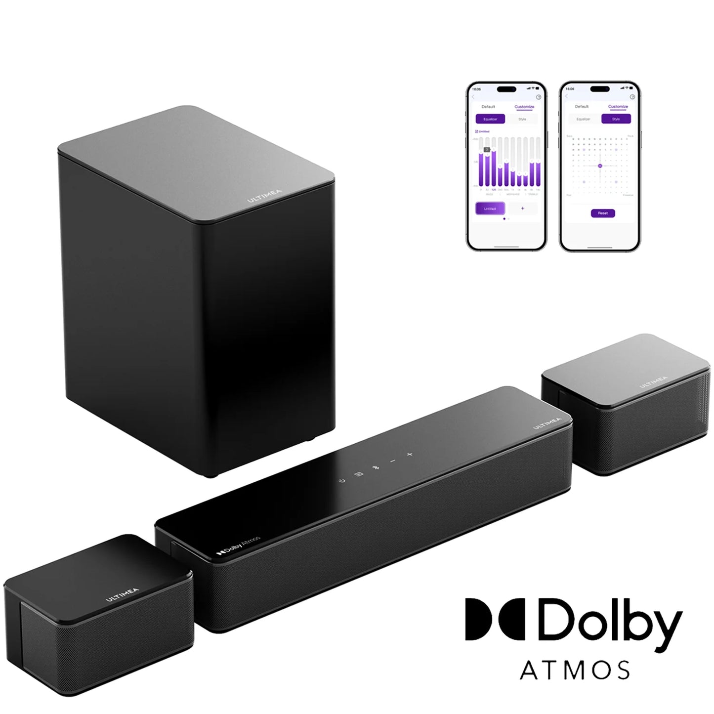 5.1 Soundbar with Dolby Atmos, 3D Surround System Soundbar for TV with Wireless Subwoofer, APP Control, Home Theater TV