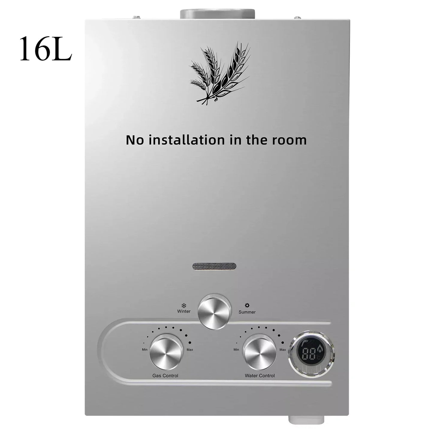 SIHAO LPG Water Heater 6L 8L 10L 12L 16L 18L Gas Water Heater Tankless Stainless Steel Boiler Outdoor Camping Appliance