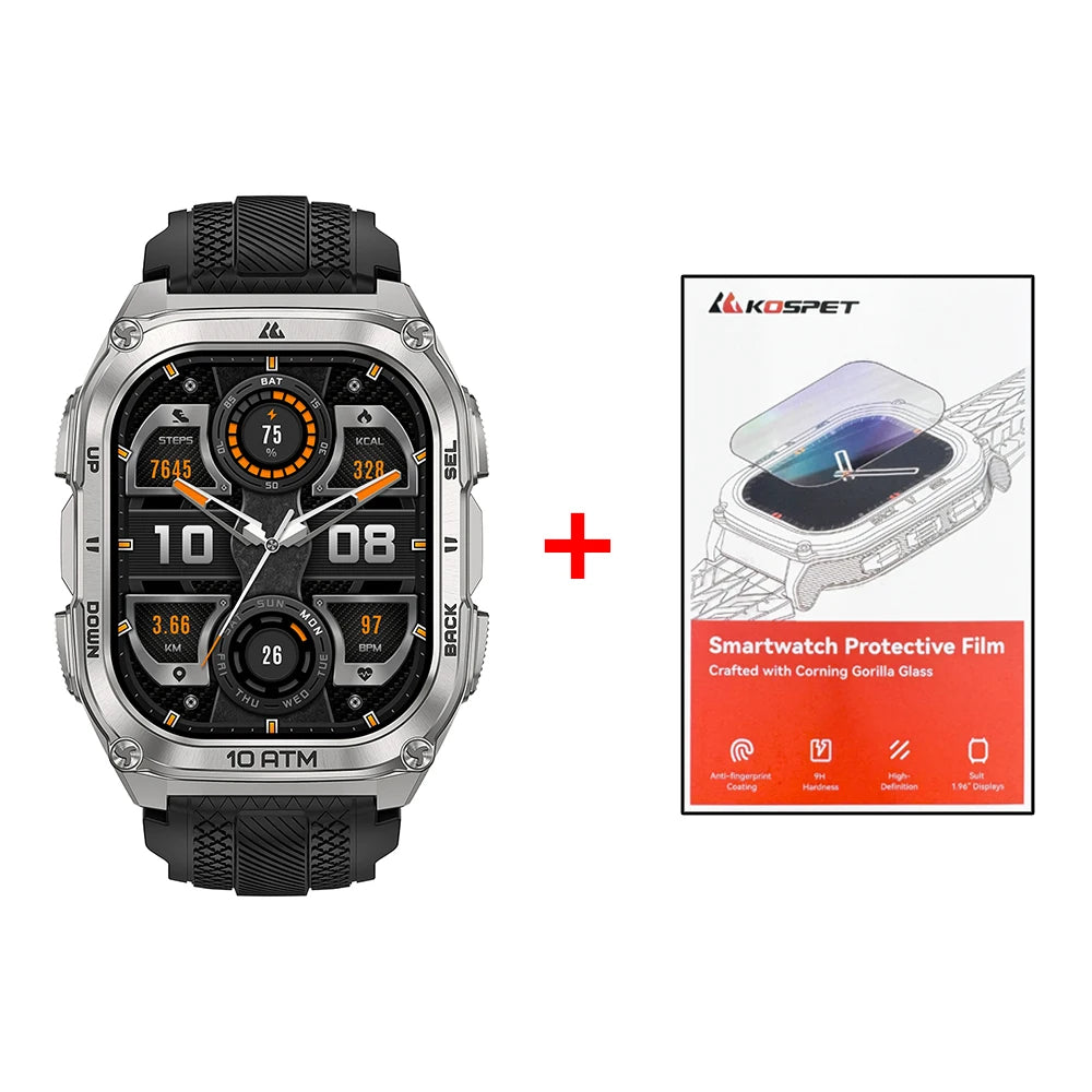 Tank M4 Smart Watch Stainless Steel 6-Sat GPS Offline Maps 10ATM Waterproof 45M Dive 24/7 Health Monitor for Android iOS