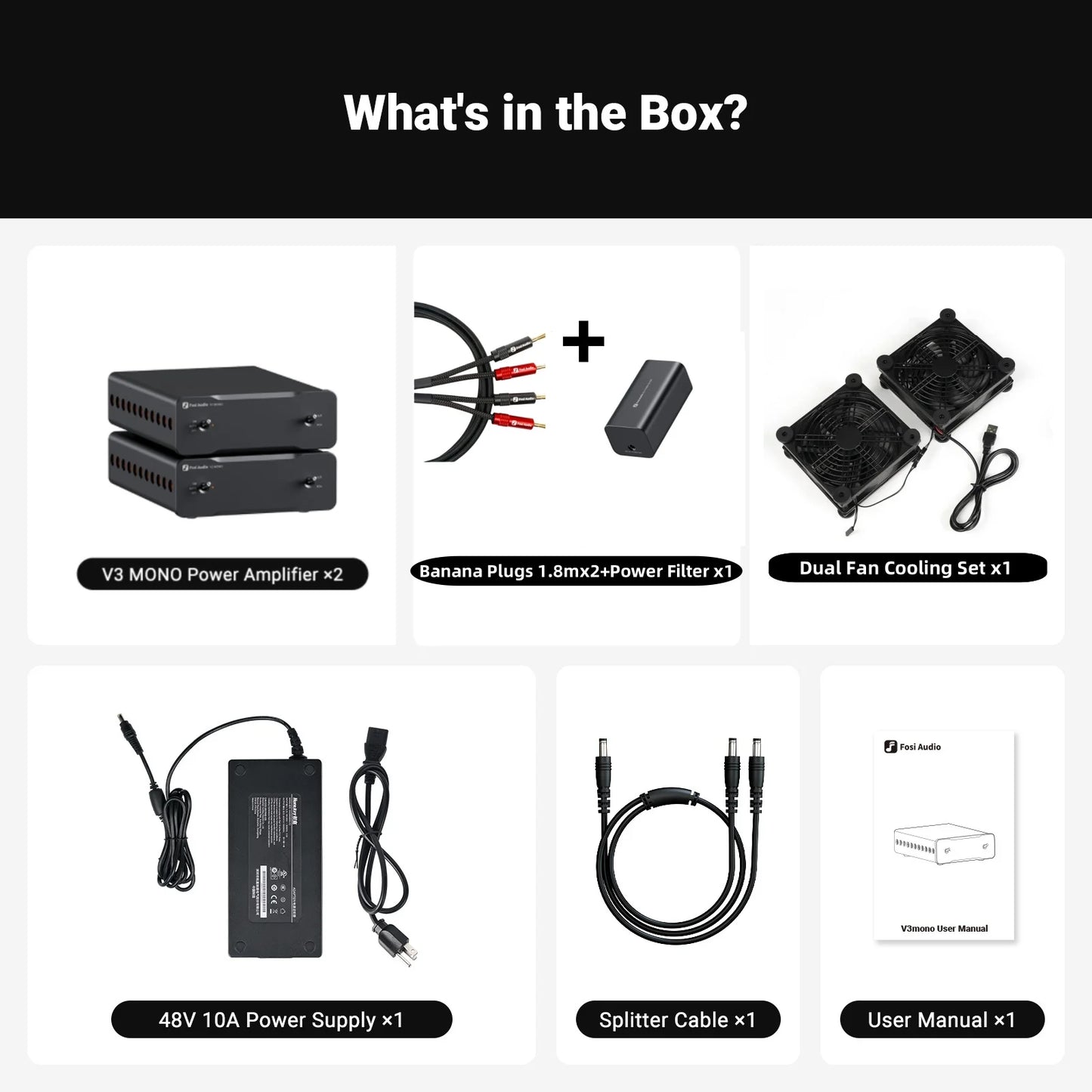 Fosi Audio V3 Mono Power Amplifier TPA3255 240W Subwoofer Amplifier PFFB Class D Mini HIFI Amp For Home