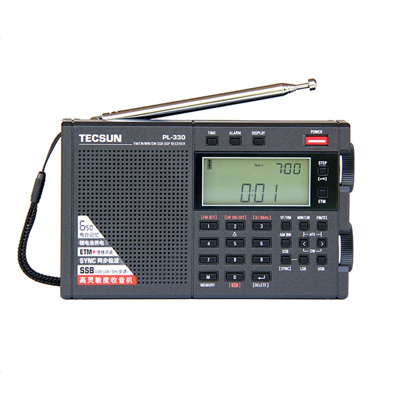 FM/MW/SW/LW SSB DSP Full-Band Radio Multi-functional Portable Radio Receivers High Sensitivity Radio PL330