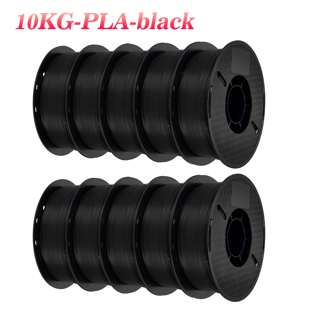 22LBS PETG or PLA filament 3D Printer Filament 10 Rolls 1KG 1.75MM Eco-Friendly Good Toughness Mix Color Free Shipping