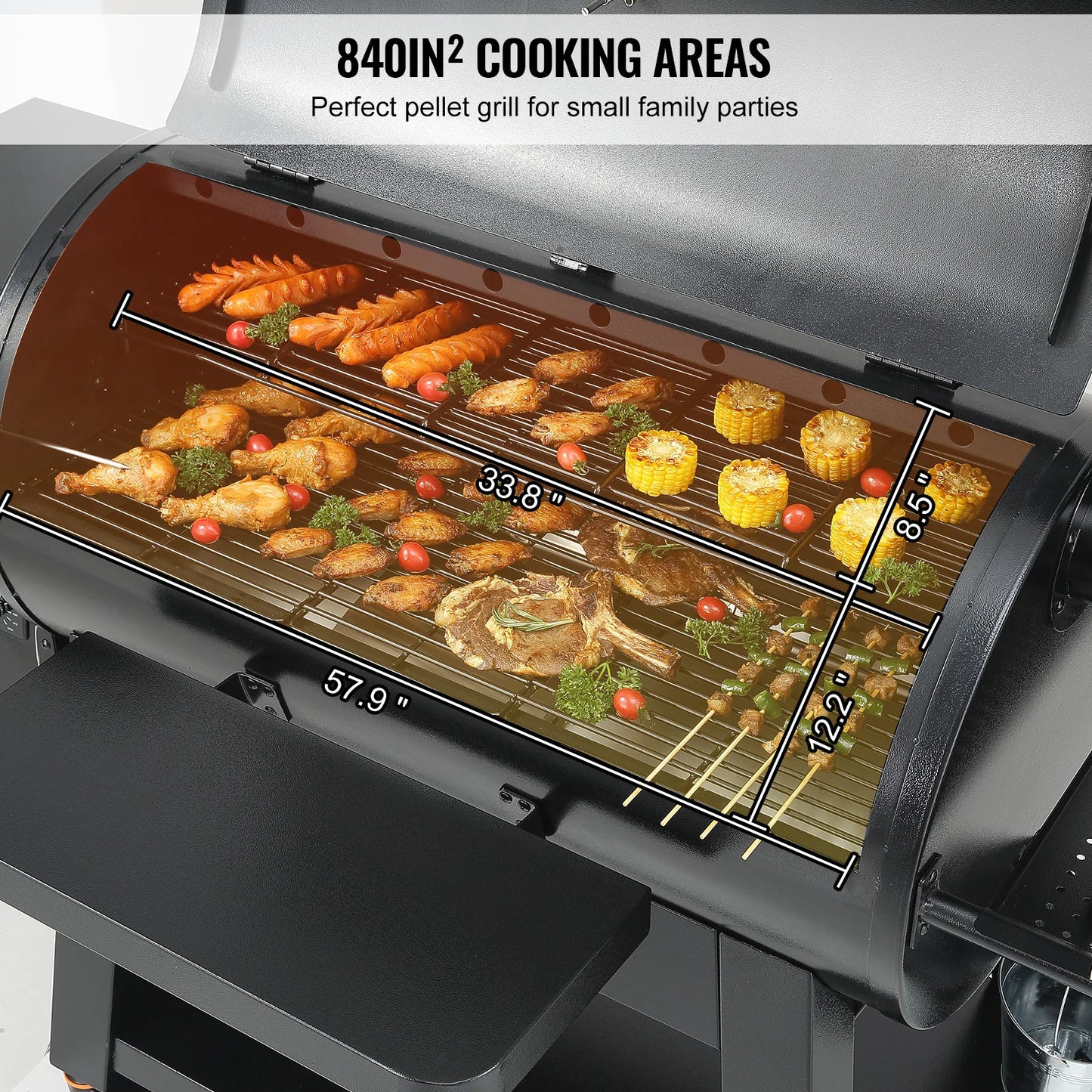 Portable Charcoal Grill Propane Gas Grills with Cover and Cart Heavy Duty Iron BBQ Grill for Outdoor Cooking Barbecue