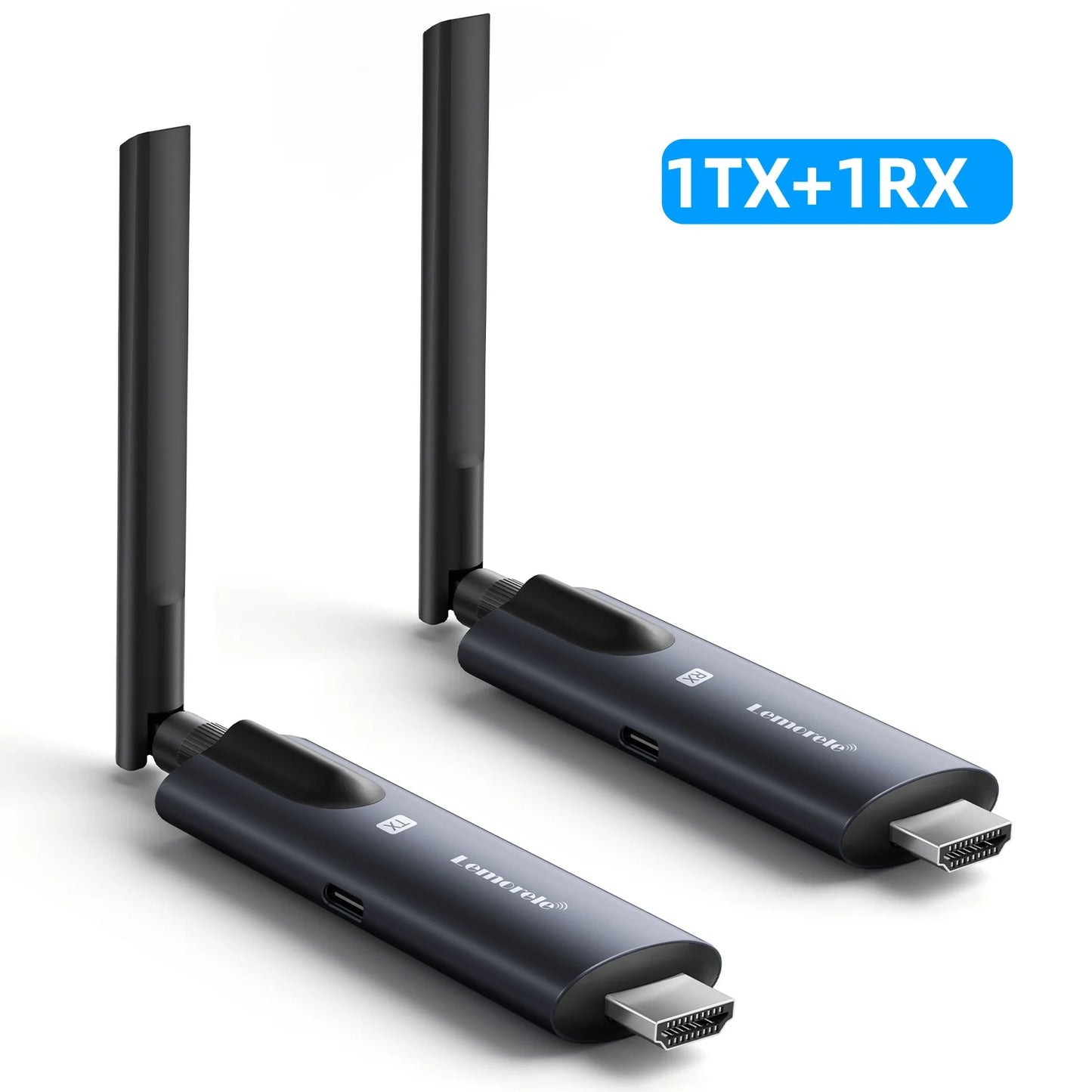 Lemorele 200m Wireless HDMI Transmitter Receiver Kit APP Monitoring Low Latency Plug and Play Transceiver For PC TV Projector