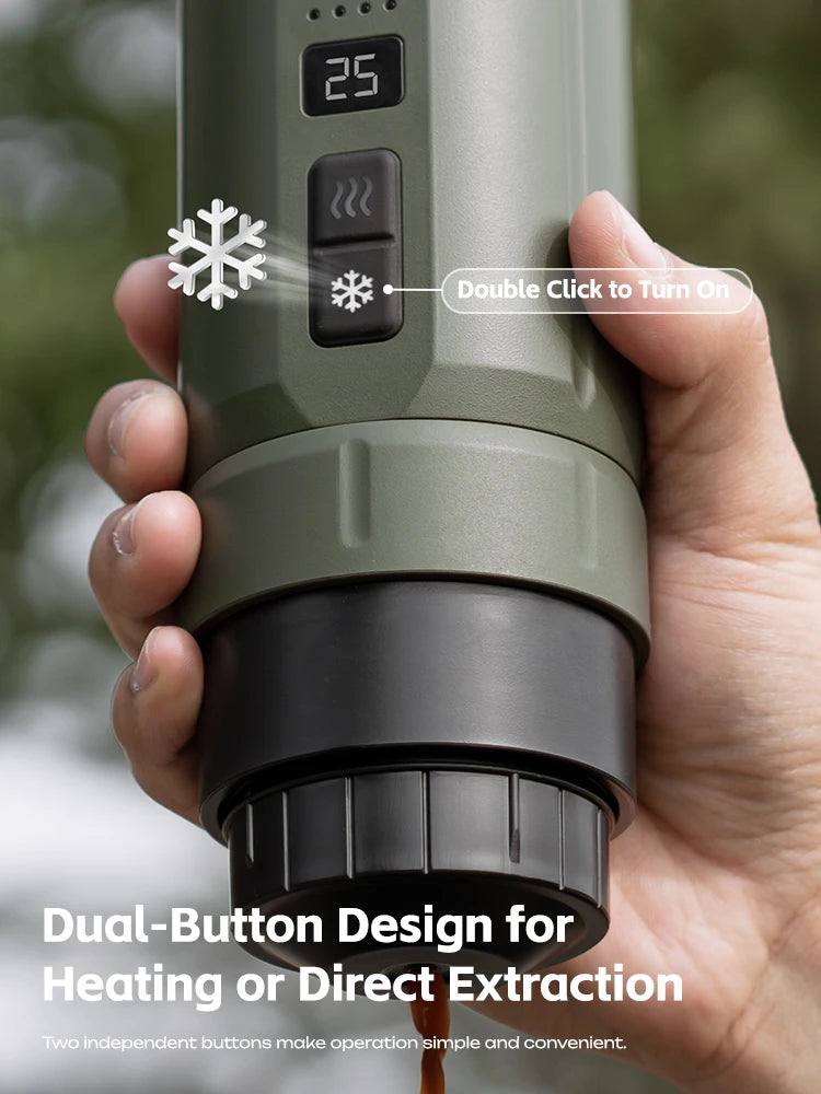 H4C Portable Espresso Coffee Machine 3in1 Travel Coffee Maker 7500mAh Lithium Battery Self-Heating Ns DG Capsule & Ground