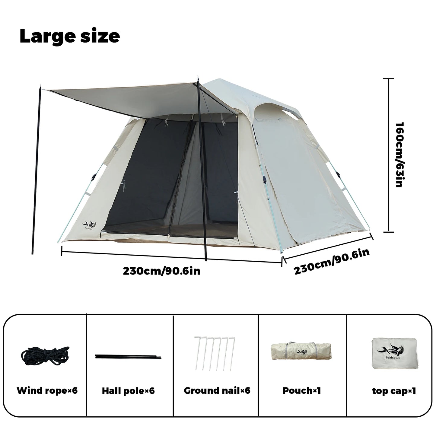 2-3 Person outdoor camping pop-up tent waterproof, windproof and rainproof carpa ventilation upgrade bring storage bag camping