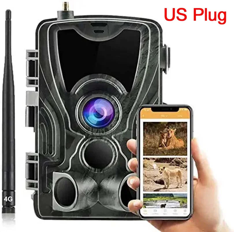 HC-801pro 4G Hunting Trail Camera 4K Video Live Show Night Vision Photo Trap 30MP APP Bluetooth Control Wildlife Cameras