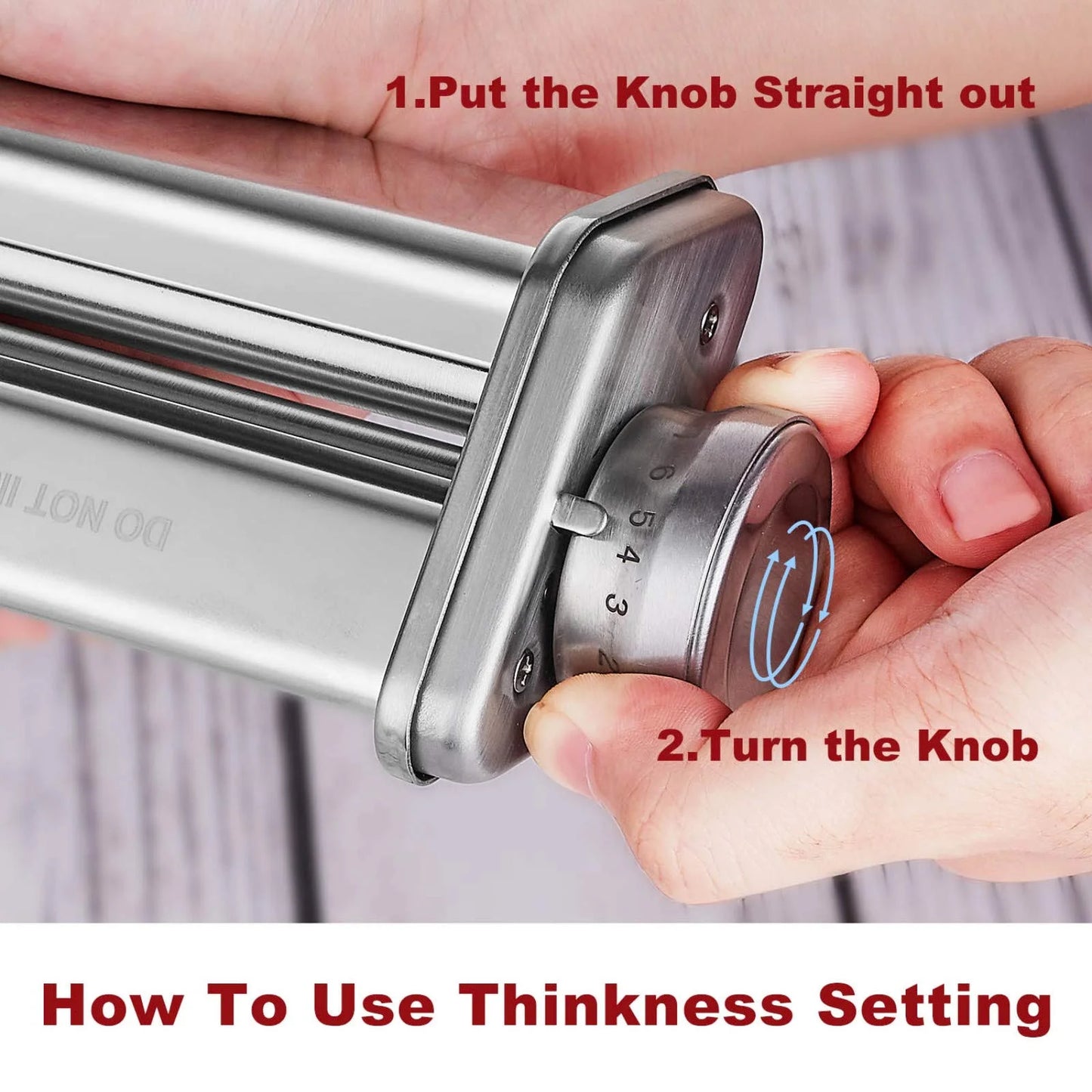 3 Piece Pasta Maker Attachment for KitchenAid Stand Mixer Stainless Steel Sheet Roller Spaghetti Fettuccine Cutter