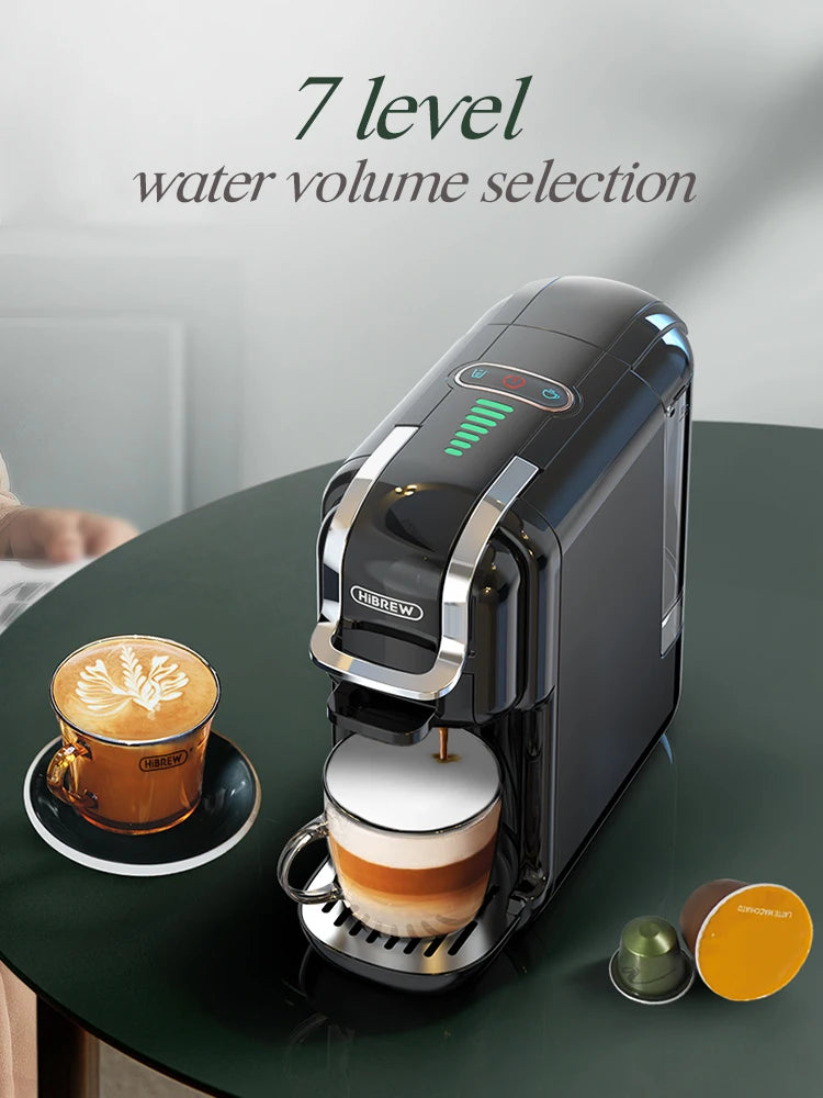5 in 1 Multiple Capsule Coffee Machine Hot/Cold DG Cappuccino Nes Small Capsule ESE Pod Ground Coffee Cafeteria 20Bar H2B