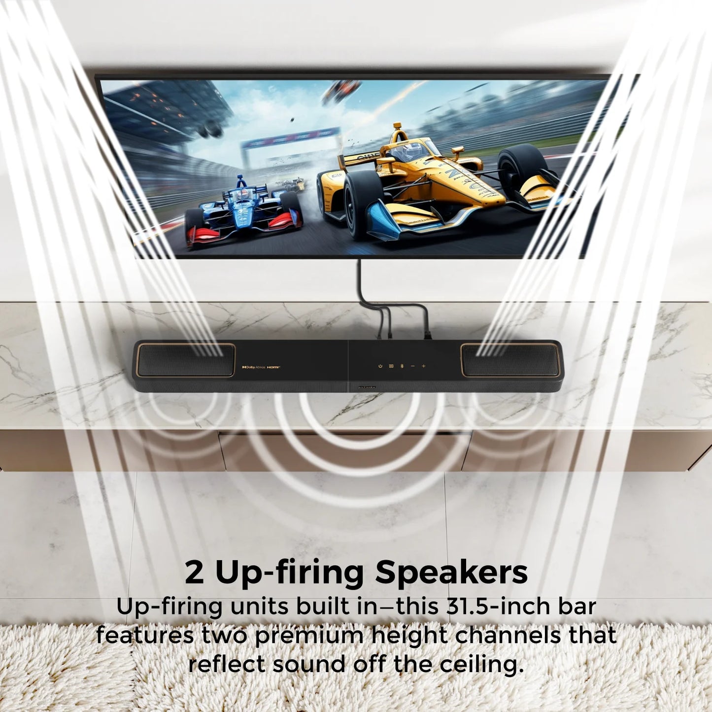 460W 5.1.2ch Sound Bar with Dolby Atmos, Surround Sound Home Theater System for TV with 2 Surround Speakers, APP Control