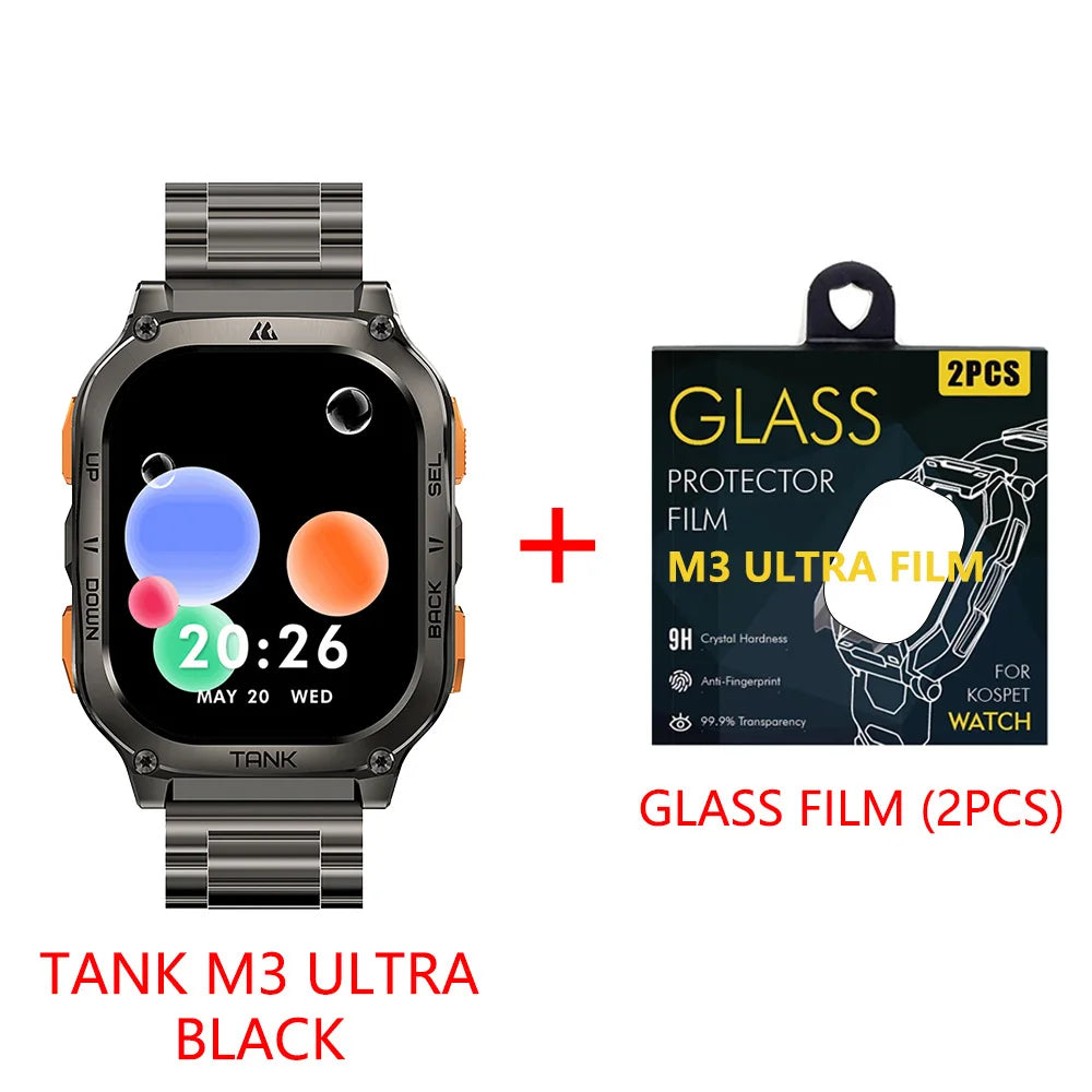 TANK M3 Ultra GPS Smartwatch For Men Waterproof 5ATM AMOLED AOD 480mAh Digital Bluetooth Call Men's Watches