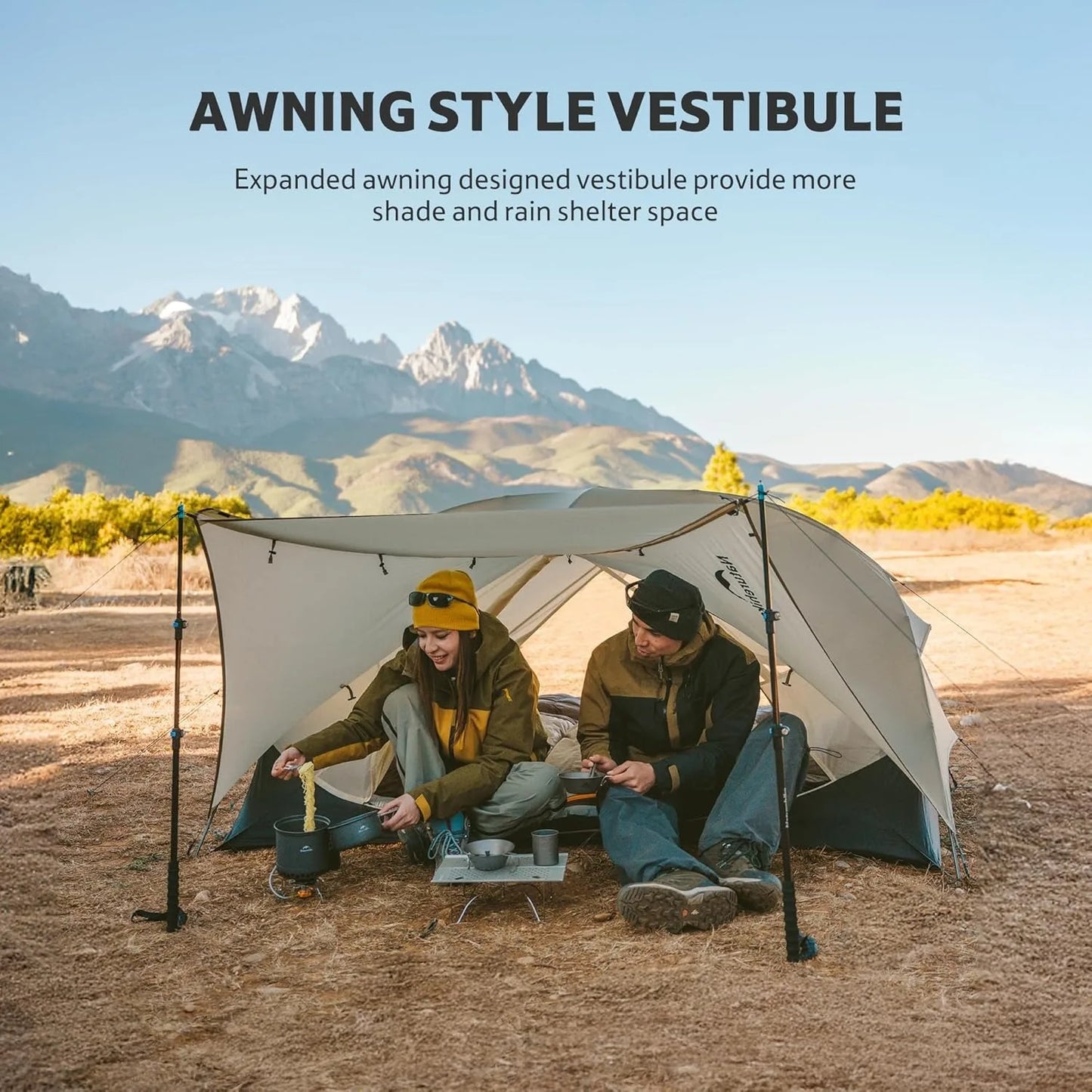 Ultralight Backpacking Tent 15D Nylon Waterproof Hiking Tent 1/2 Person Riding Travel Trekking Shelter Tent