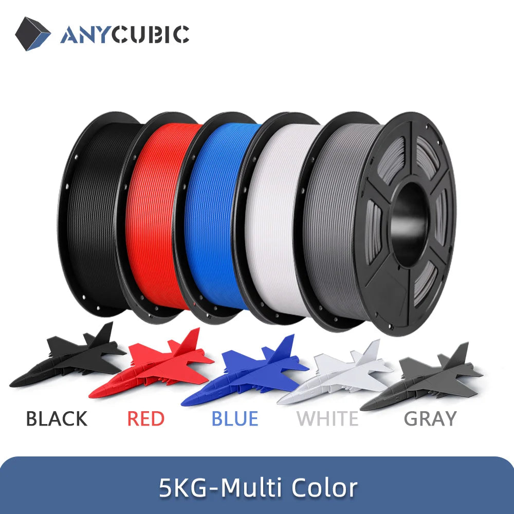 5 KGYCUBIC PLA Filament For FDM 3D Printer 1.75mm Eco-friendly 3D Printing Material Failment For Kobra S1C K3C EU US Warehouse