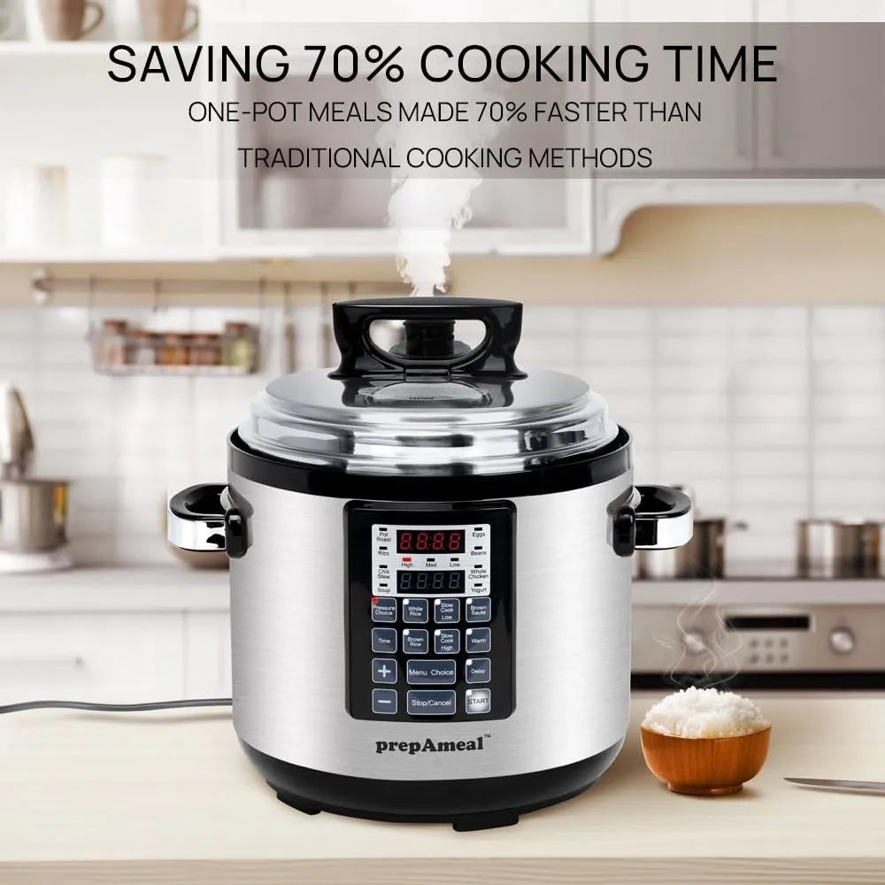 9-in-1 Electric Pressure Cooker 6QT Multi-Functional Programmable Non-Stick