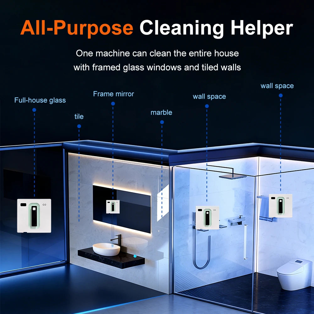 Robot Electric Automatic Window Cleaning Robotic , With APP/Remote Control,With Voice Broadcast Two-way Automatic Spray