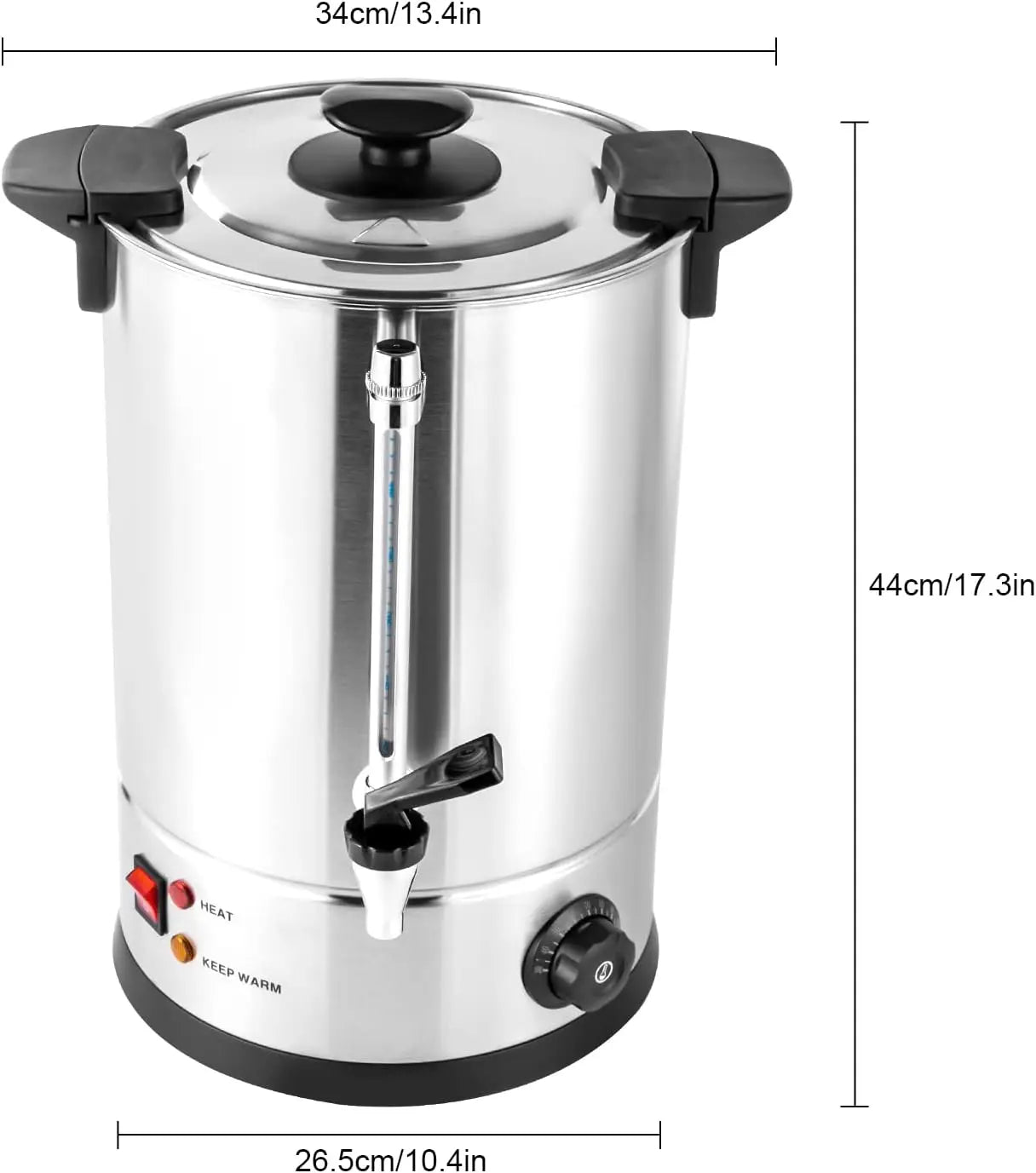 1000W Percolator Coffee Pot Tea Urn Coffee Maker, 8L/270Oz StainlSteel Electric Commercial Coffee Urn