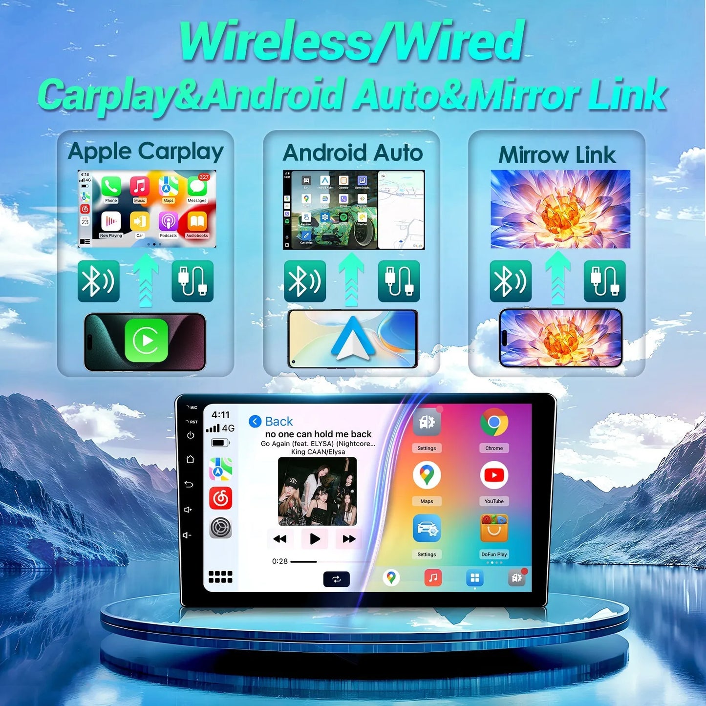 For Honda Accord 2013-2015 Android Touch Screen Car Radio WiFi GPS Navigation Auto Carplay Multimedia Player Head Unit