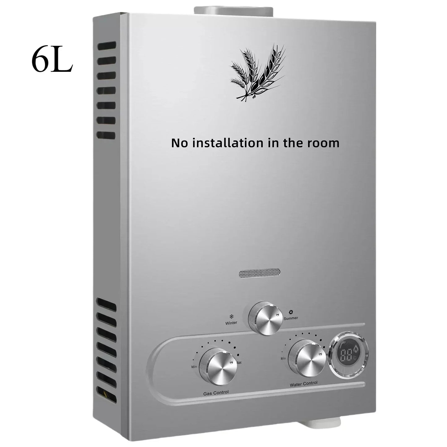 SIHAO LPG Water Heater 6L 8L 10L 12L 16L 18L Gas Water Heater Tankless Stainless Steel Boiler Outdoor Camping Appliance