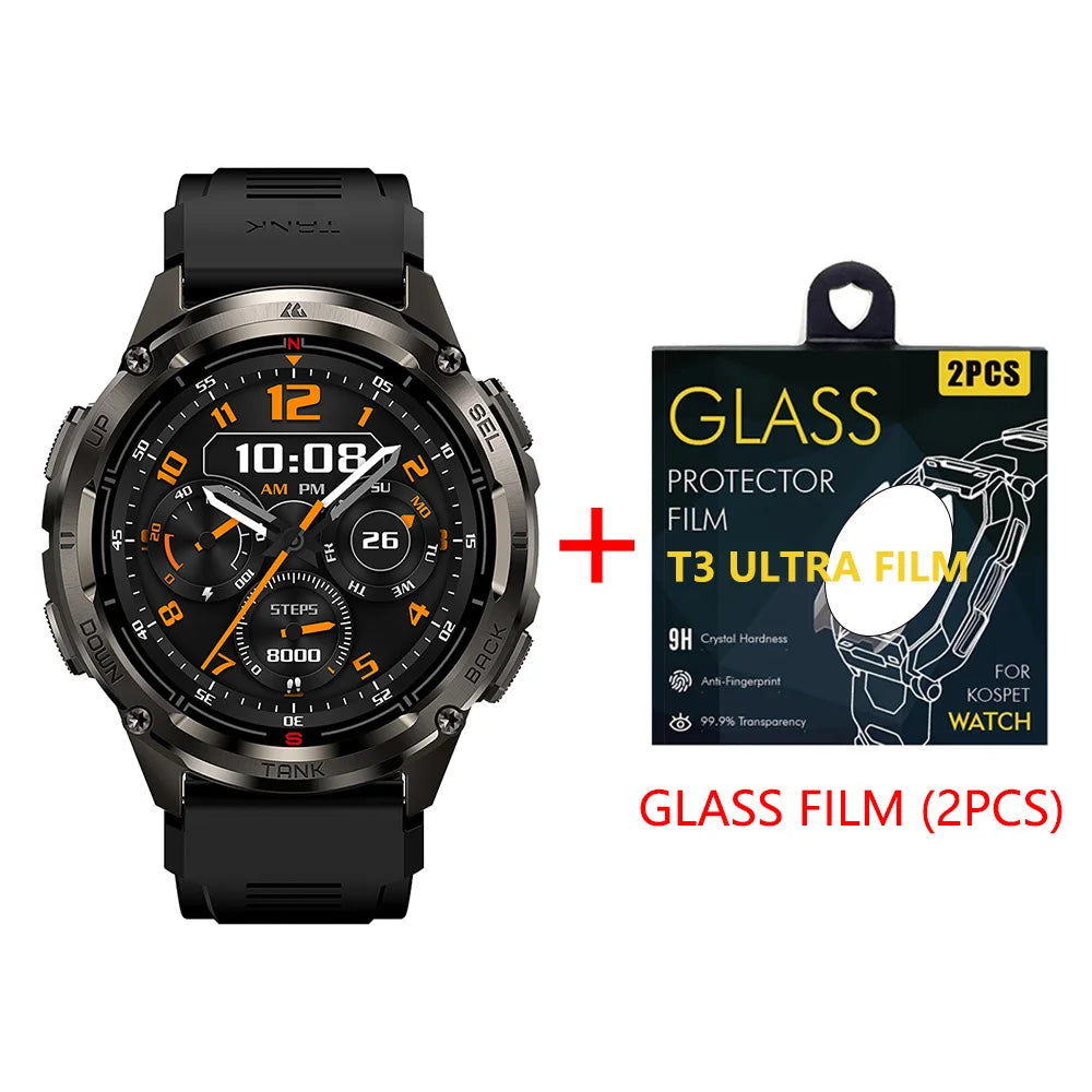 GPS Smart Watch for Men Bluetooth Call 5ATM IP69K Waterproof Men's Watch Stainless Steel Health Monitor