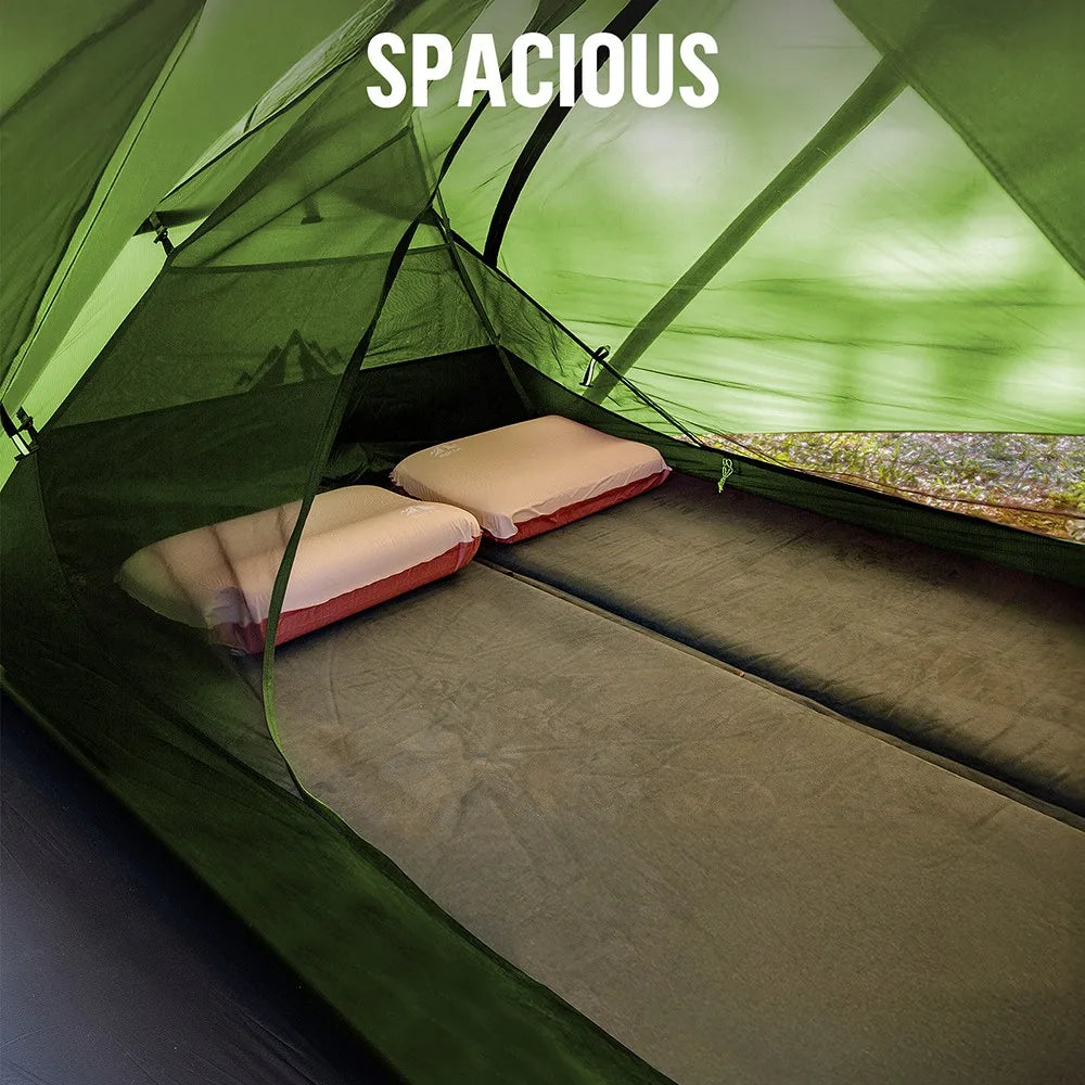 Ultralight Backpacking Tent: Waterproof Lightweight Two People Camping Tent for Outdoor Hiking Trekking with Double Layers Aluminum Poles and Footprint 1- 2 Persons
