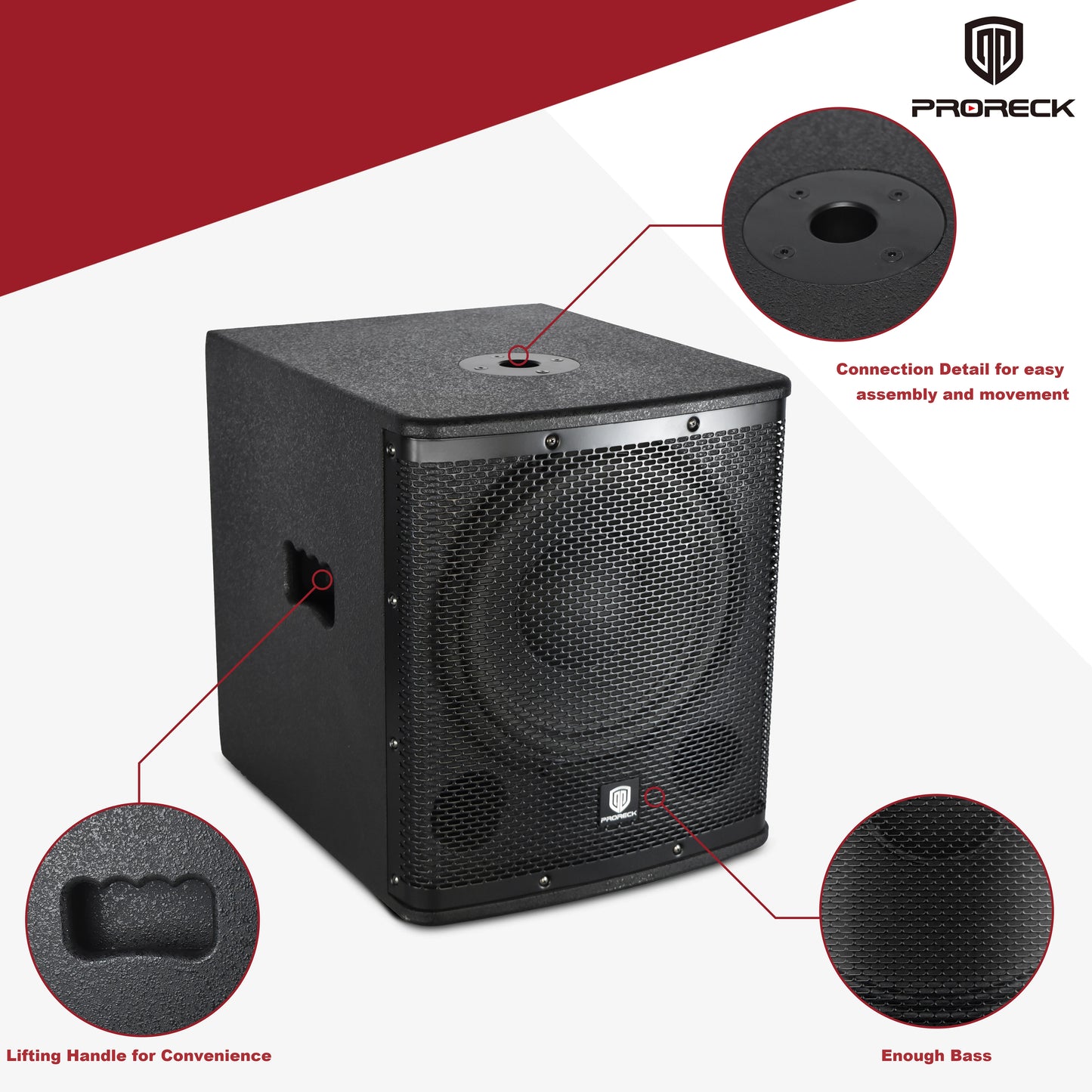 Active Powered PA Subwoofer 15 Inch 2000W PMPO Class-D Amplifier 3 DSP Presets Bass Reinforcement(ONE SUBWOOFER）