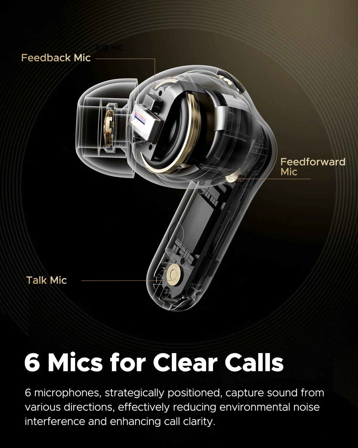 Pro+ ANC Wireless Earphone Hi-Res Audio Bluetooth 5.3 Earbuds HiFi Stereo Sound with xMEMS Speaker,6 Mic,43H