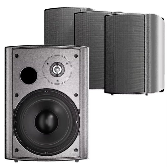 Herdio 6.5 Inch Outdoor Speaker 800W Waterproof Passive Wall Mounted Stereo Bass for Easy Installation in Patio Pool Yard