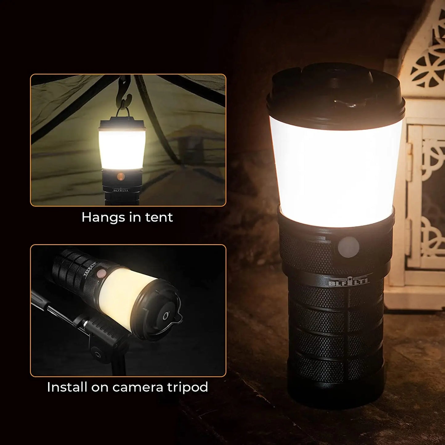 LED Camping Light Super Bright Anduril 2.0 Rechargeable Hiking Torch Spotlight Variable Color 2700K to 5000K