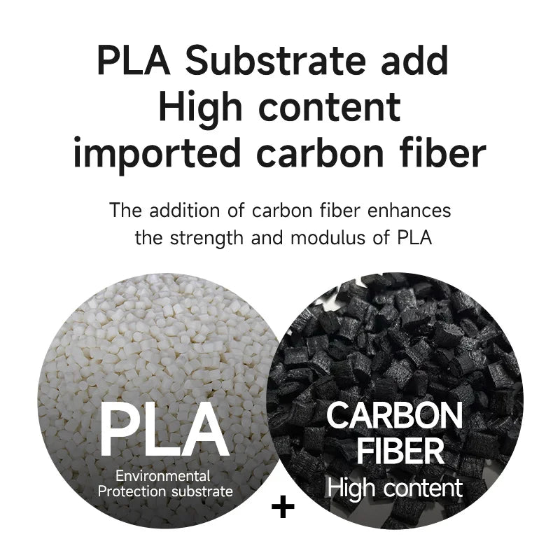 Carbon Fiber PLA 3D Printer Filament 1KG 1.75MM Fast Printing PLA-CF High-strength Carbon Fiber PLA Filament For Bambu Lab