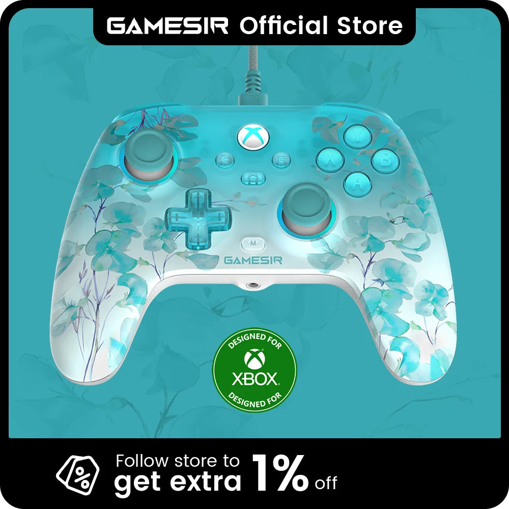 T7 Pro Floral Xbox Gamepad Hall Effect Game Controller for Xbox Series X, Xbox Series S, Xbox One X | S game console