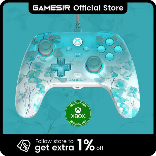 T7 Pro Floral Xbox Gamepad Hall Effect Game Controller for Xbox Series X, Xbox Series S, Xbox One X | S game console