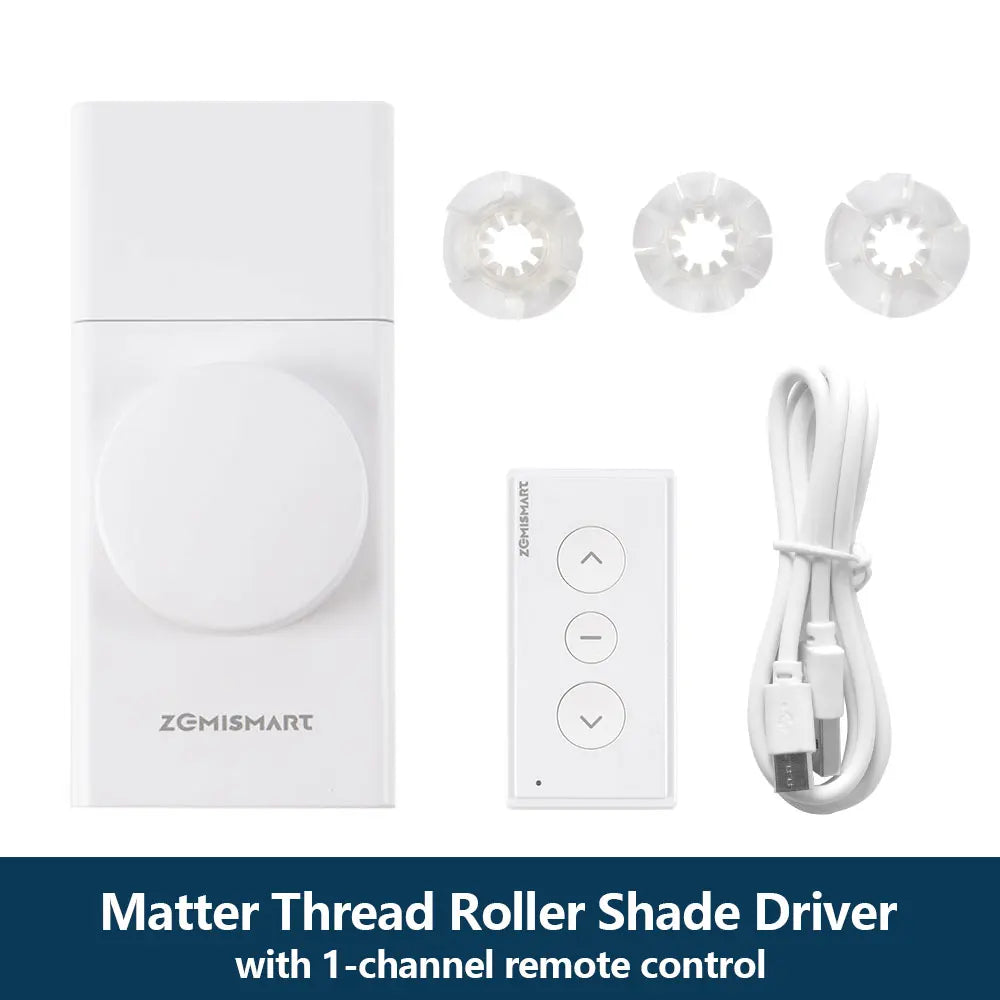 Smart Roller Shade Driver Built-in Battery Knob Control Work with Homekit Alexa Google Home Smartthings