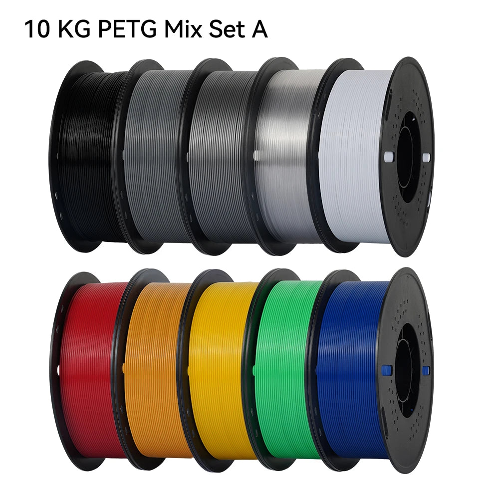 22LBS PETG or PLA filament 3D Printer Filament 10 Rolls 1KG 1.75MM Eco-Friendly Good Toughness Mix Color Free Shipping