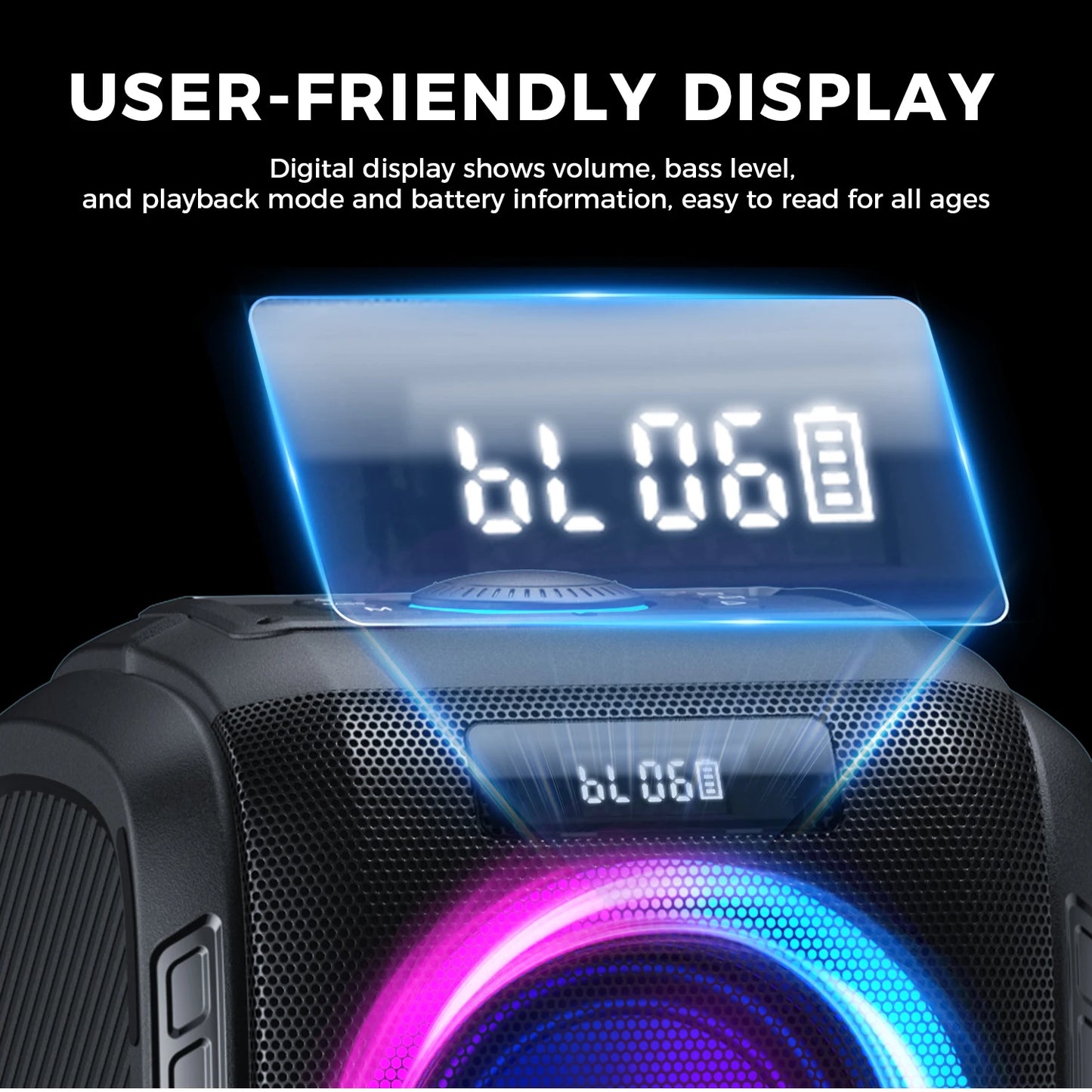 250W PEAK Large Bluetooth Speaker Loudest/Massive 120dB/12 Custom Bass, V5.3 Big Party Boombox Portable Speaker Wireless