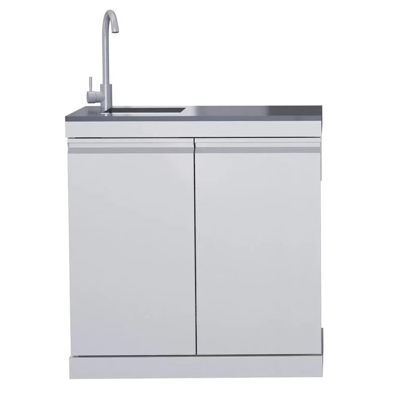 outdoor sink,Double-door 830 sink, with a black lacquer countertop and a stainless steel base body