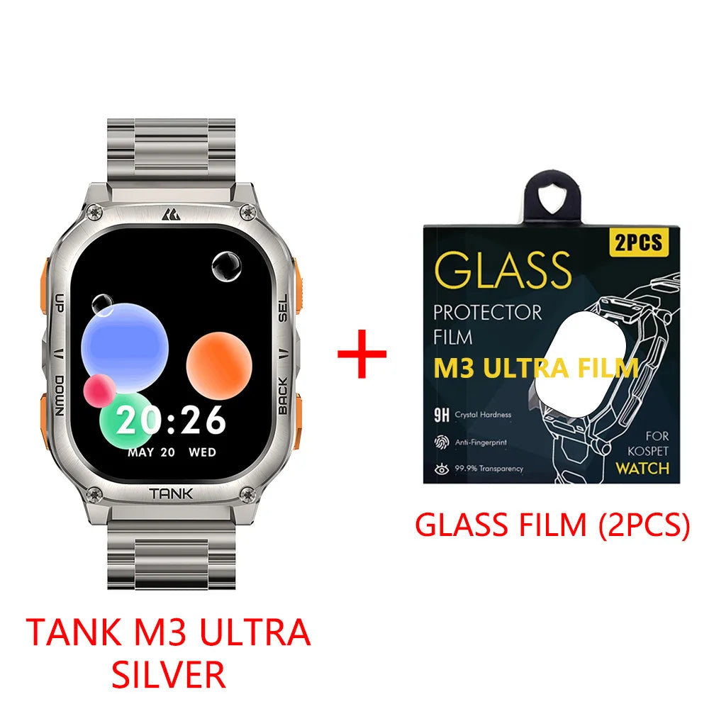 TANK M3 Ultra GPS Smartwatch For Men Waterproof 5ATM AMOLED AOD 480mAh Digital Bluetooth Call Men's Watches