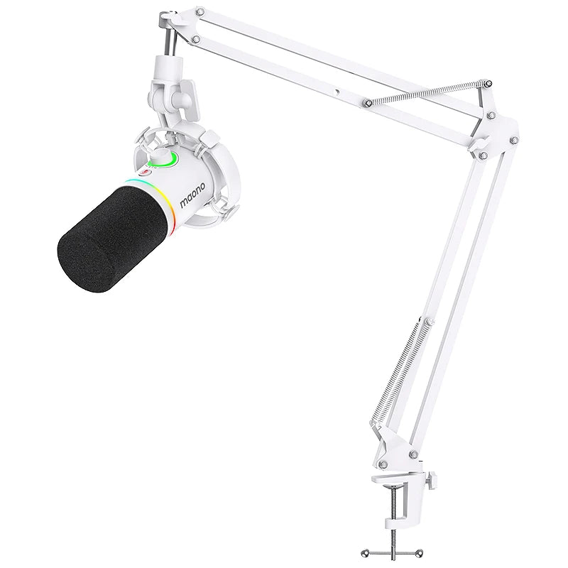 XLR/USB Dynamic Microphone for Gaming Recording Streaming Youtube Metal Mic with Software Tap-to-Mute Gain Knob