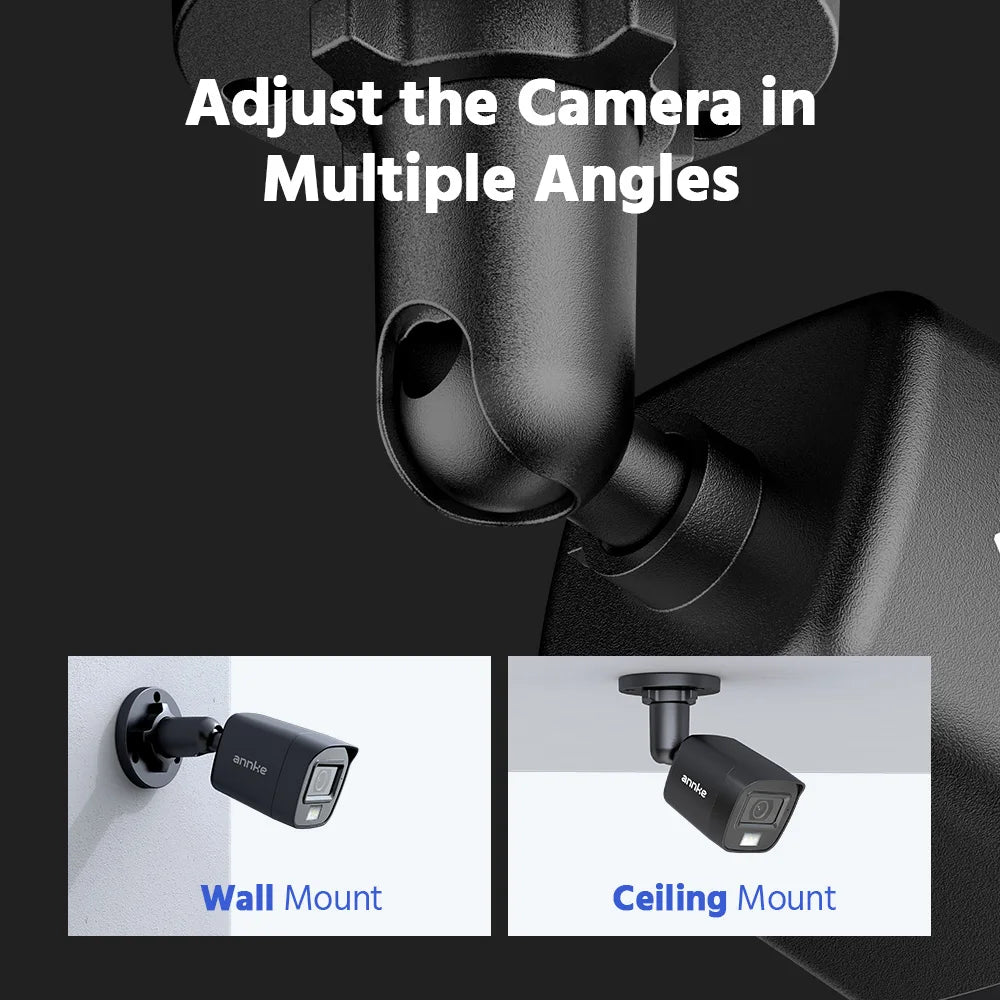 Security Camera Kit 4PCS 2MP Bullet Outdoor Weatherproof Housing 66ft Super Night Vision Smart IR CCTV Camera