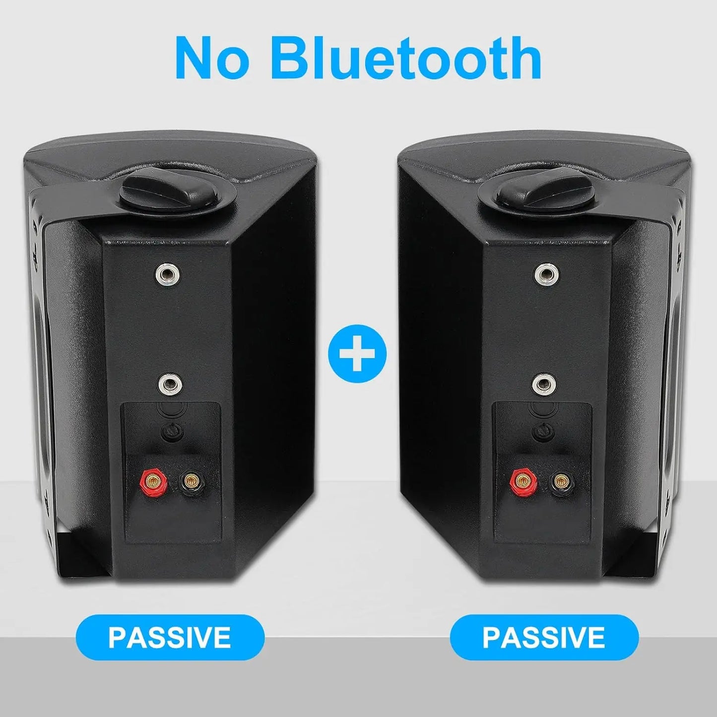 2PCS 4'' 200W Passive Wired Outdoor Speakers With Powerful Bass Expansive Stereo Sound Coverage All-Weather Durability
