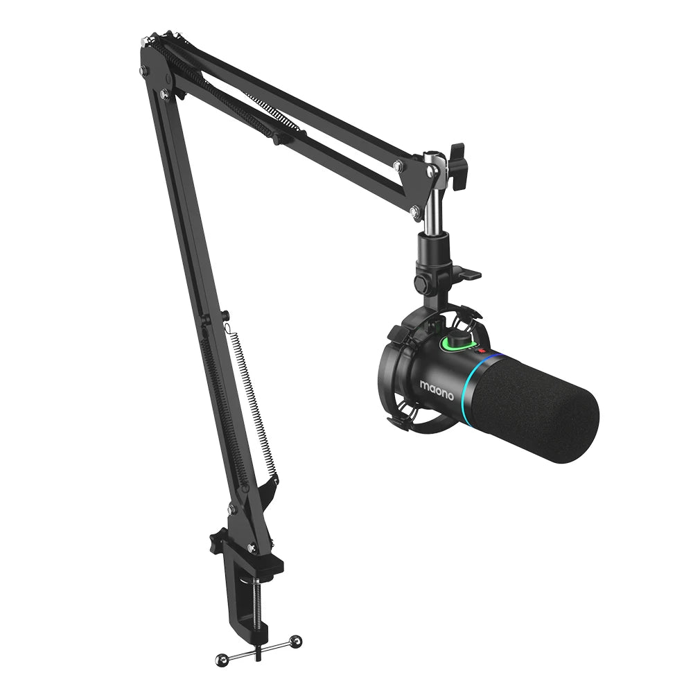 XLR/USB Dynamic Microphone for Gaming Recording Streaming Youtube Metal Mic with Software Tap-to-Mute Gain Knob