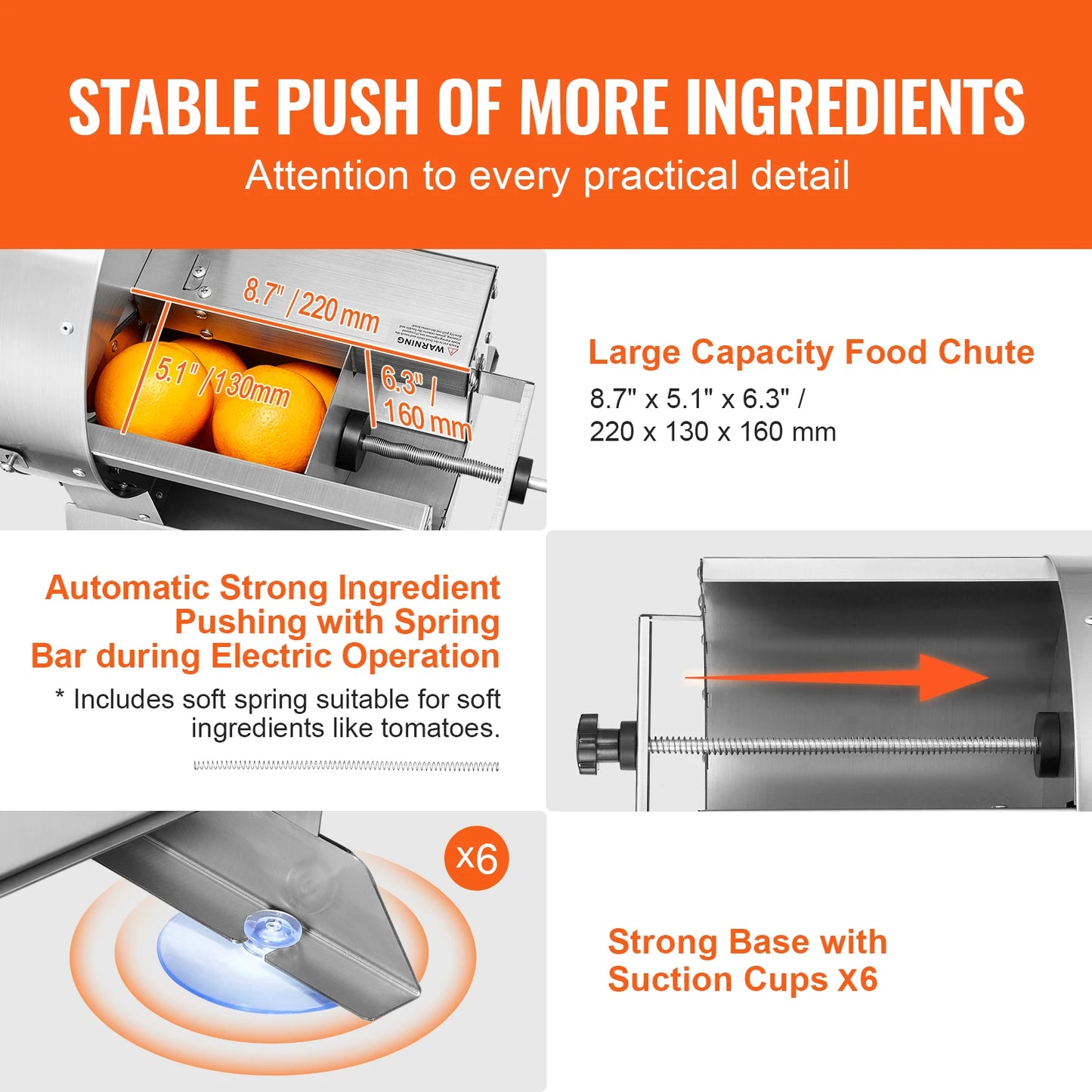 Electric Vegetable Slicer 0-0.5"/0-12mm Thickness Adjustable Commercial Slicer Machine Convertible to Manual FoodCutter