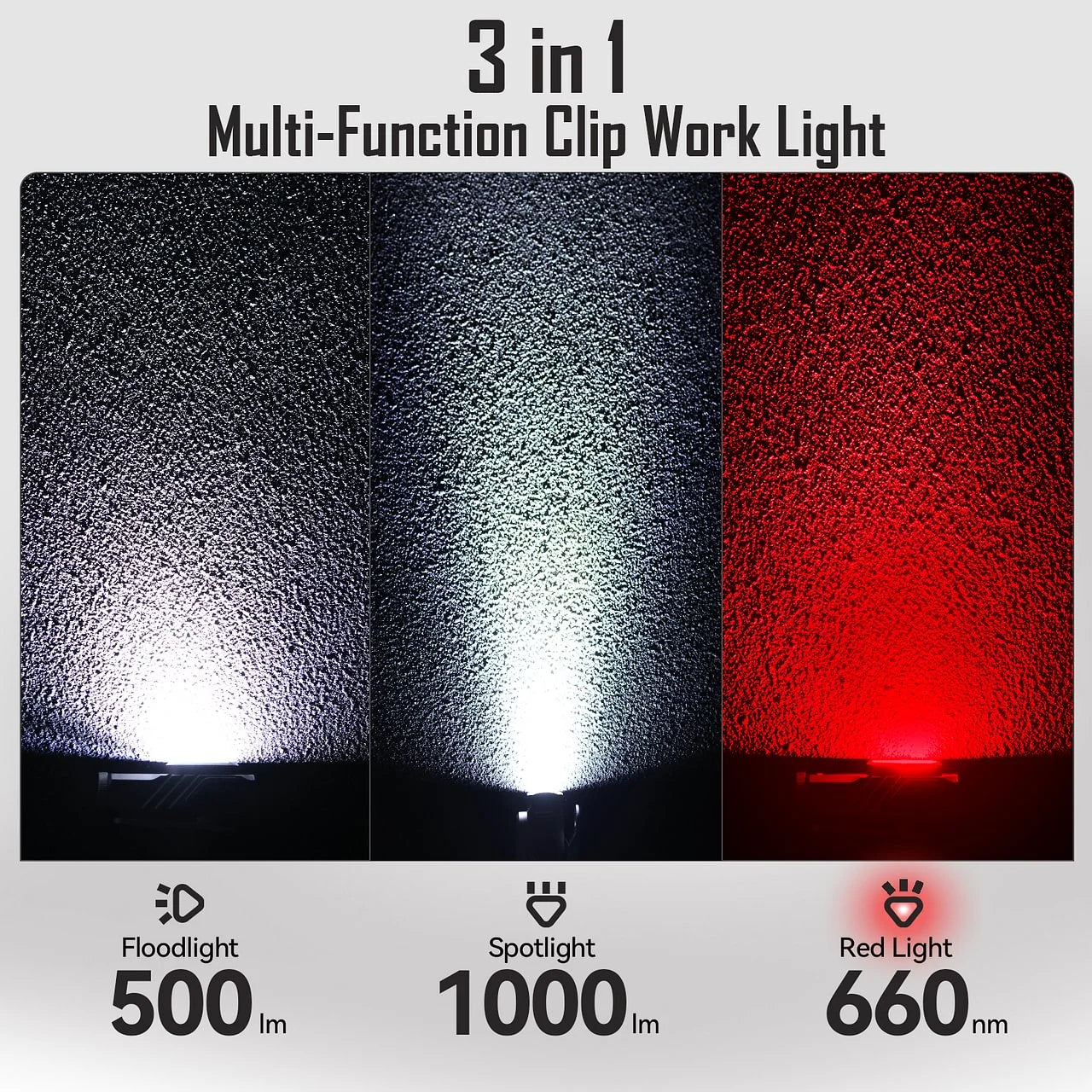 SOFIRN EDC Light ST10 1000LM Multi-Function Flashlight USB C 14500 Rechargeable with Red Led 660NM Torch clip Dual Switch