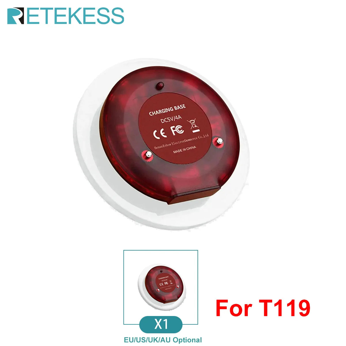 Wireless Restaurant Paging System Coaster Vibrater Buzzer Receiver 2-Way Charge for Cafe Food Trucks