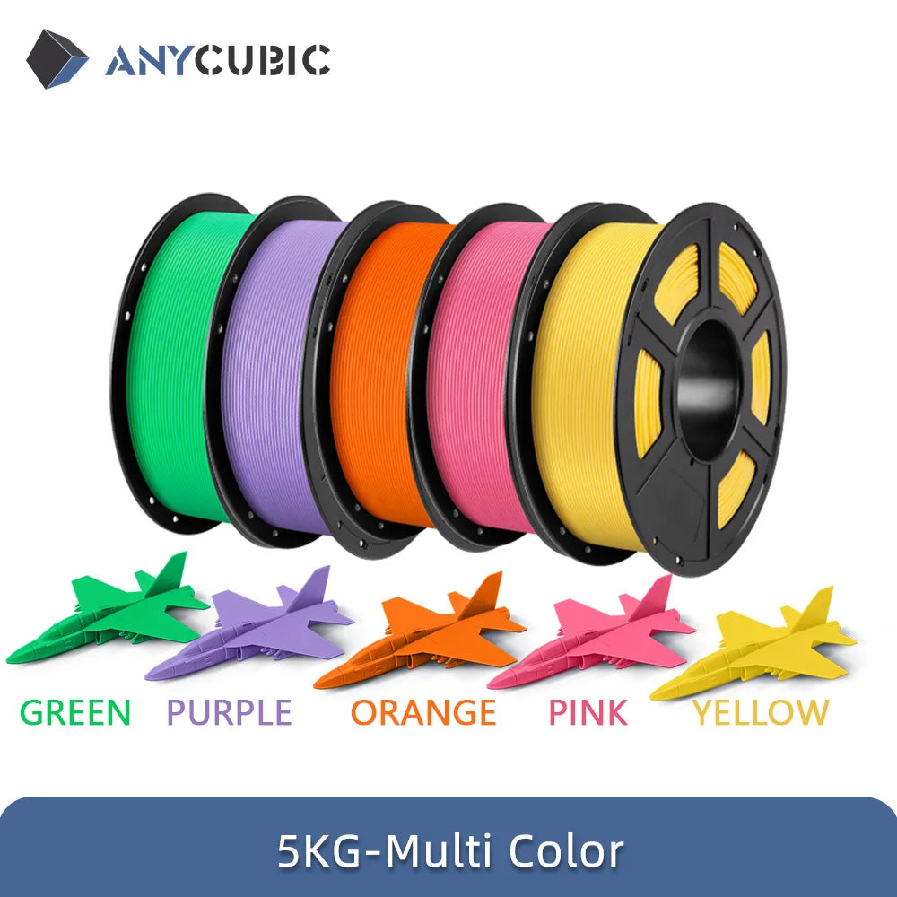 5 KGYCUBIC PLA Filament For FDM 3D Printer 1.75mm Eco-friendly 3D Printing Material Failment For Kobra S1C K3C EU US Warehouse