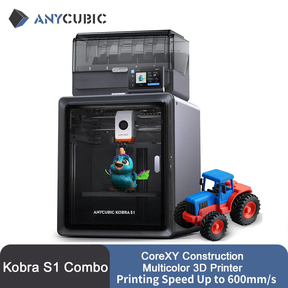 Combo Multi-Color 3D Printer Max Speed 600mm/s Core XY Stable Structure High Precision 3D Printer