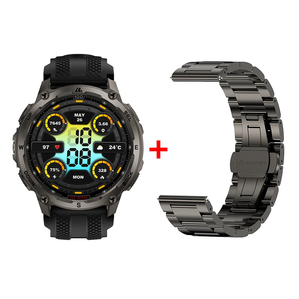 Tank T4 Smart Watch for Men 6-Sat GPS Offline Maps 10ATM Waterproof Heart Rate Diving Skiing Hiking for Android iOS