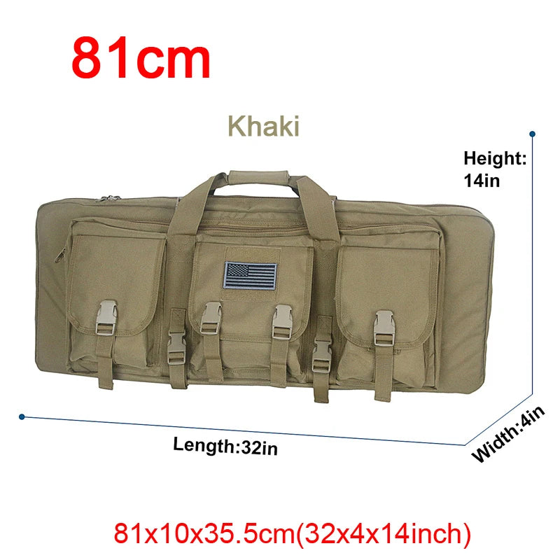 32 38 42 48 inch Tactical Double Rifle Case Molle Rifle Bag Sniper Airsoft Gun Case Backpack Hunting Gun Holster