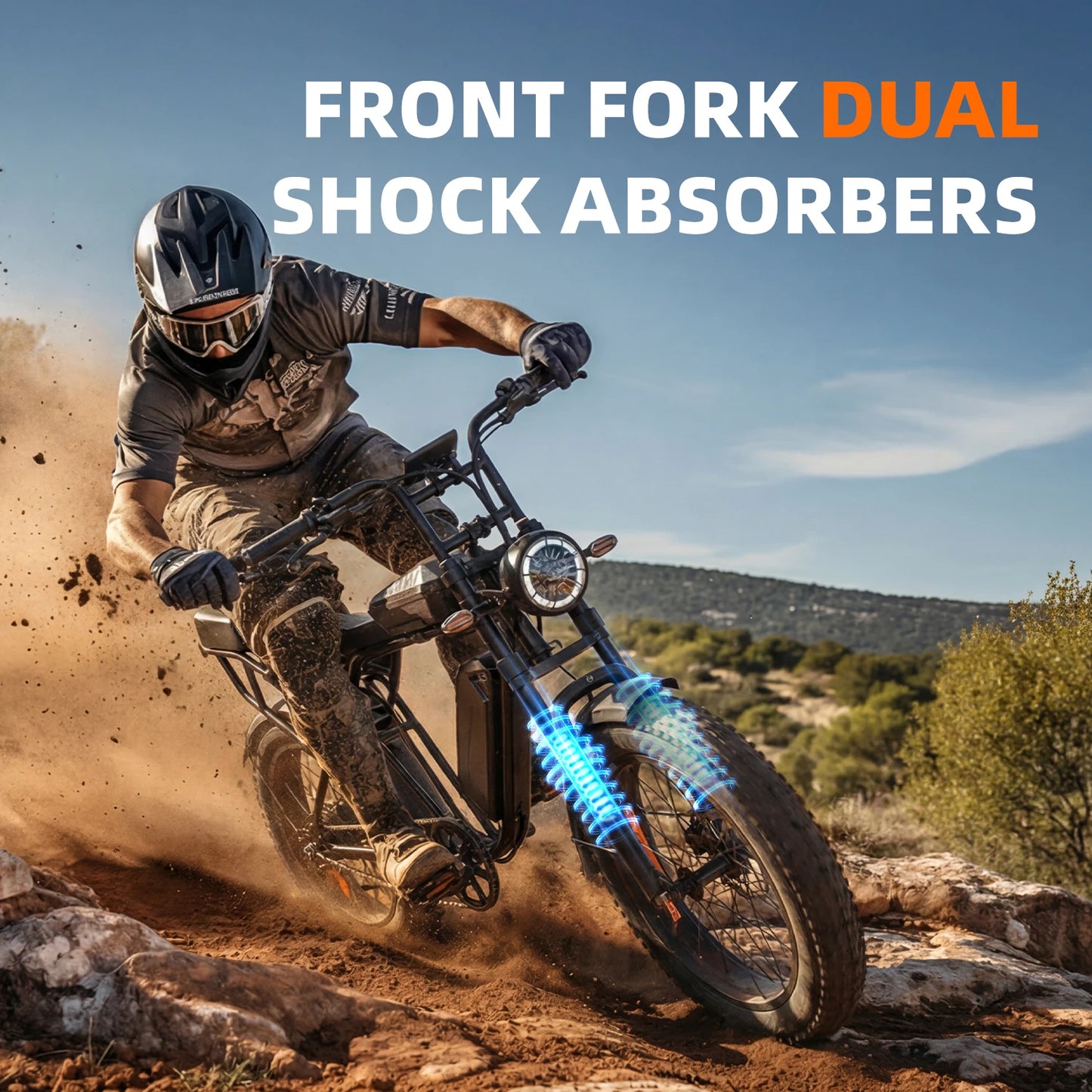 X5 20 Inch Fat Tire All Terrain Electric Bike 1500W Peak Motor E-Bike 48V15AH Removable Battery Dual Disc Brake Adult Electric Bicycle Off Road Beach Snow